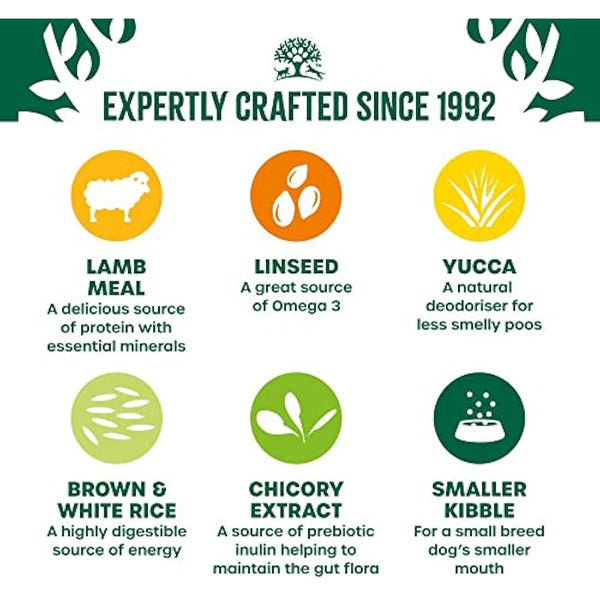 James Wellbeloved Adult Small Breed Lamb & Rice 7.5 kg Bag, Hypoallergenic Dry Dog Food