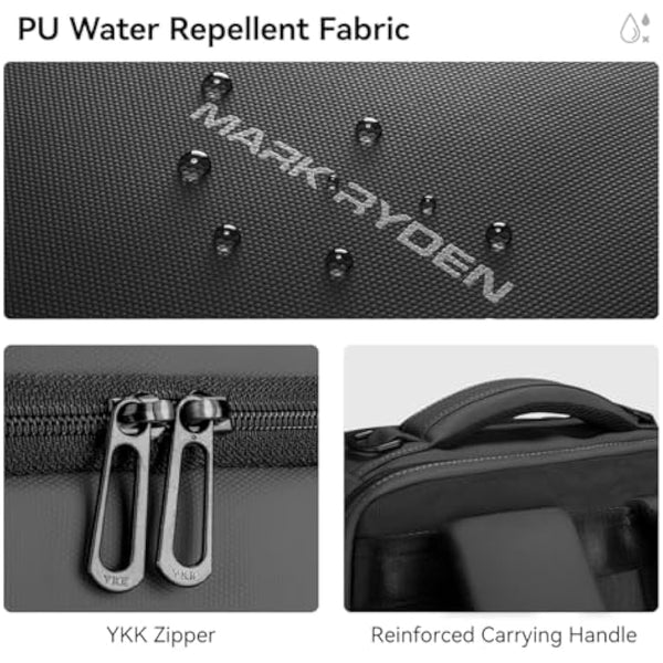 MARK RYDEN mens backpack Large Capacity waterproof laptop backpack business men with USB Charging Port for Official Travel Hiking Pack Fits Under 17.3 Inch Laptop