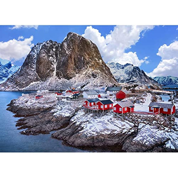 HUADADA Jigsaw Puzzles for Adults 1000 Piece Jigsaw Puzzles for Adult,JigsawPuzzle 1000 Pieces for Adults Challenging Puzzle Games（Hamnoy Fishing Village）