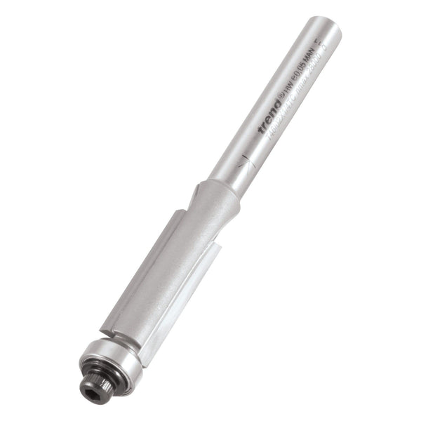 Trend Professional Guided Trimmer, 1/2 Inch Shank, 12.7mm Cut Diameter, 50mm Cut Length, Tungsten Carbide Tipped, 46/23X1/2TC