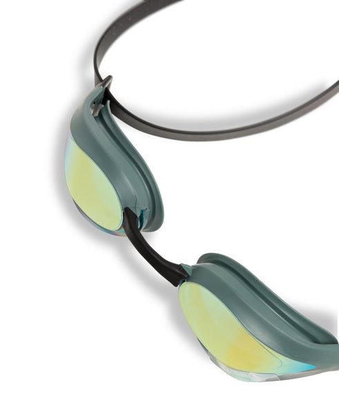 Arena Unisex Cobra Core Swipe Mirror Racing Goggles, Aqua/Sage/Black