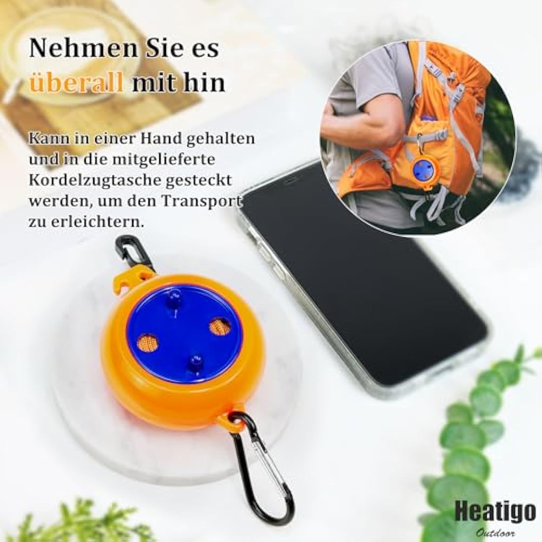 Heatigo 8M Portable Camping Retractable Clothes Line Clothes Airer for Holiday Outdoor, Bathroom, Laundry Room, Garden or Travel