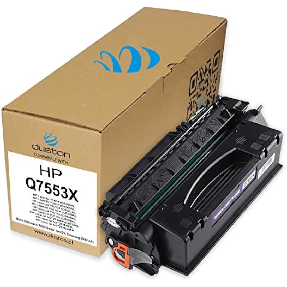 duston Q7553X, 53X Black Toner Compatible with HP Laserjet M2727NF MFP P2014 P2015 P2015d P2015dn P2015n P2015x