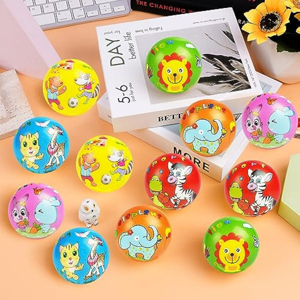 Ainiv Squeeze Stress Balls, 12pcs Stress Relief Ball, Sensory Stress Ball for Kids and Adults, Hand Exercise Stress Relief Balls, Squeeze Toys for Anxiety, Fidget, Tension, Manage Anger-Animal