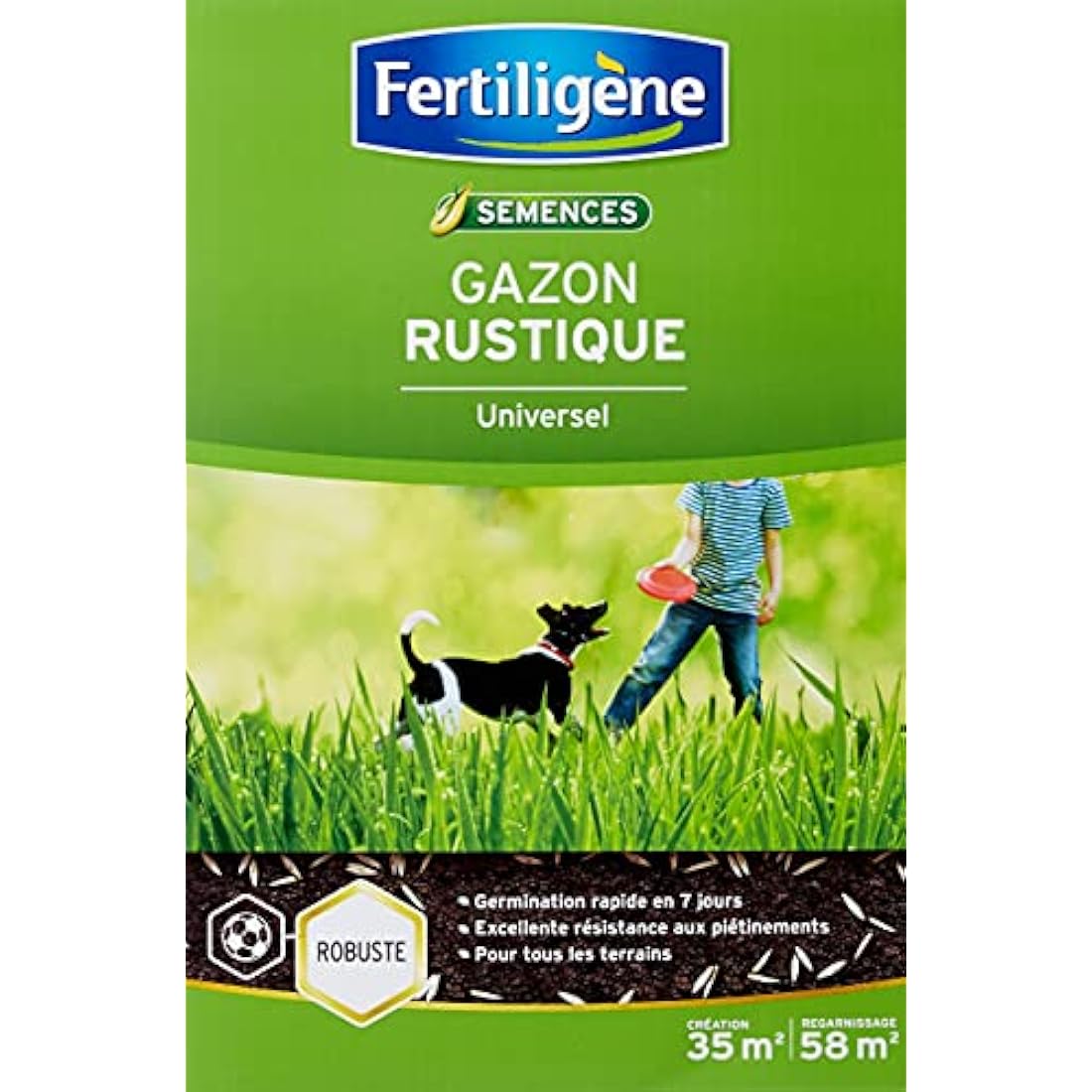EVERGREEN FERTILIGENE GAZON RUSTIQUE UNIVERSEL, 35MA� RUST35