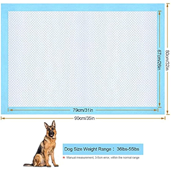 OWNPETS Dog Training Pad,90 x 80cm. 40 count Leak-Proof 6-Layer Pet Potty Training Pads Pee Pads with Quick-Dry Surface for Pets, Puppies, Adult, Sick & Aging Dogs