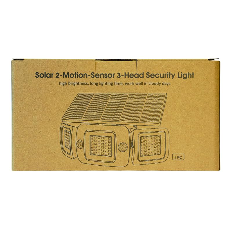 intelamp Solar Security Light Outdoor Motion Sensor 6000mAh Battery 270° 3 Modes Wall Lights Solar Flood Lights with Sensor Lights Garden for Gifts Front Door Garden Fence