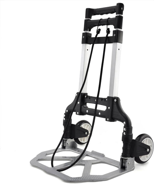 Yaheetech Aluminium Folding Foldable Hand Trolley, Sack Truck Barrow Cart, Heavy Duty Industrial Hand Truck, 75kg Load Capacity