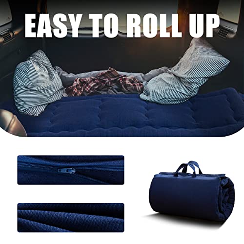 MAXYOYO Portable Foldable Futon Mattress, Hypoallergenic Fabric and High-Density Foam Mattress Pad with Handle and Zipper for Outdoor Indoor Camping