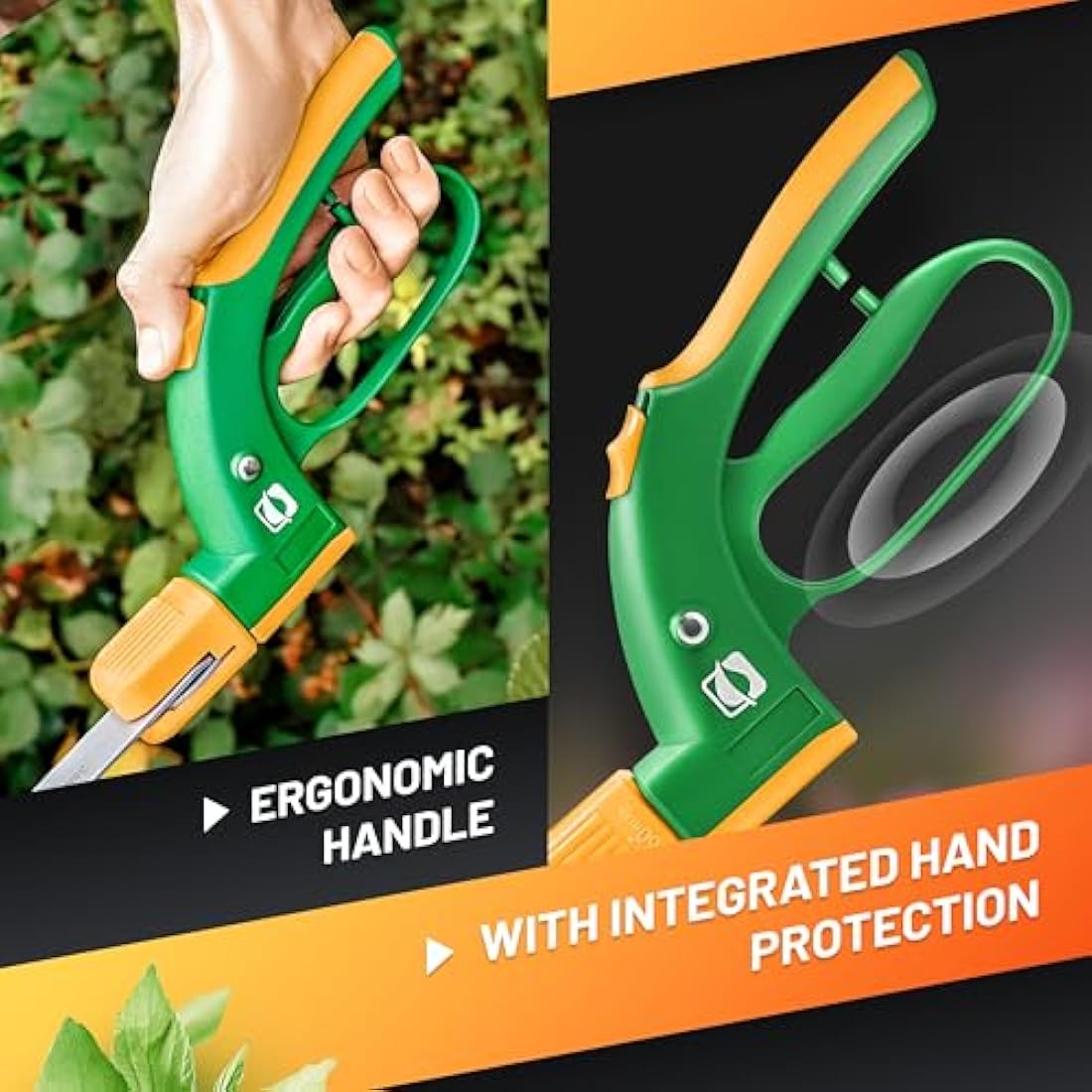 GRÜNTEK Grass Shears Swift 380 mm Teflon 360° Rotating Cutter Head, Teflon Coated, Comfort Lawn Grass Shear, 21 Days Money Back