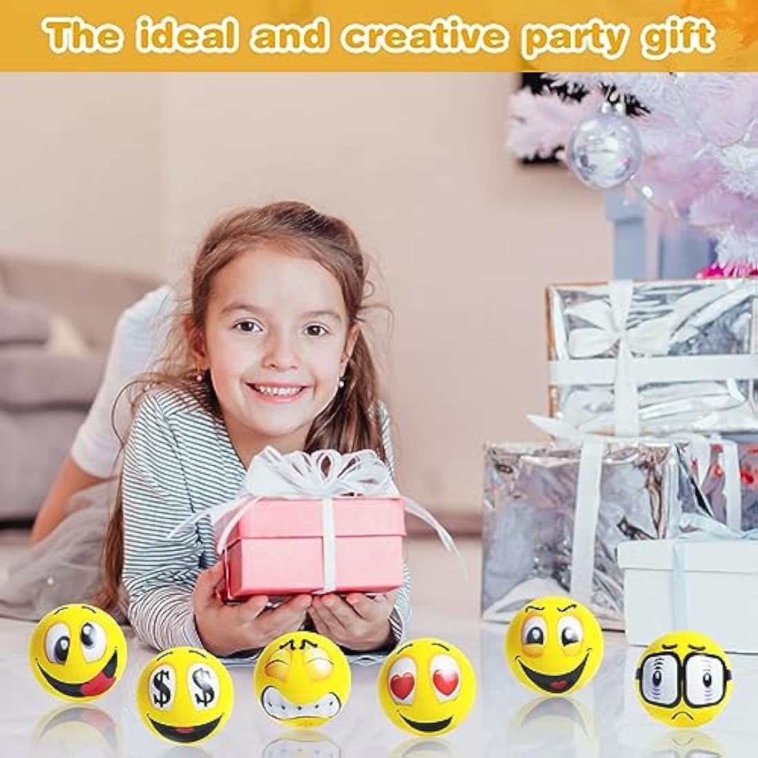 Ainiv Funny Face Squeeze Stress Balls, 20pcs Stress Relief Ball, Sensory Stress Ball for Kids and Adults, Hand Exercise Stress Relief Balls, Squeeze Toys for Anxiety, Fidget, Tension, Manage Anger