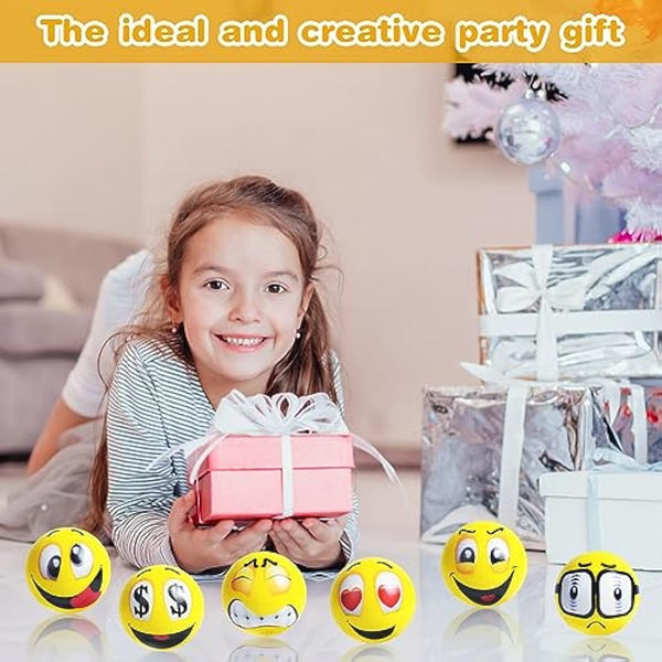 Ainiv Funny Face Squeeze Stress Balls, 20pcs Stress Relief Ball, Sensory Stress Ball for Kids and Adults, Hand Exercise Stress Relief Balls, Squeeze Toys for Anxiety, Fidget, Tension, Manage Anger