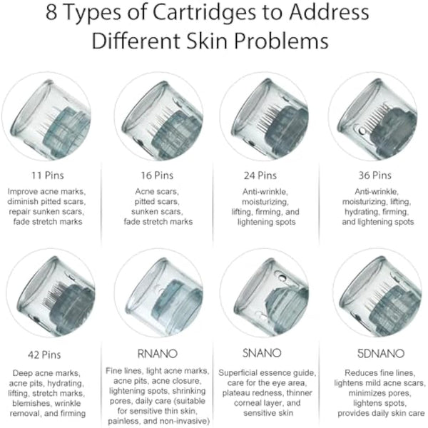 Dr.pen M8/M7S Cartridges 16 Pins, 10Pcs Dr.pen Replacement Cartridges for Microneedling Pen M8/M7S Model, Authentic Disposable Microneedling Cartridges (16 Pins, 10Pcs)