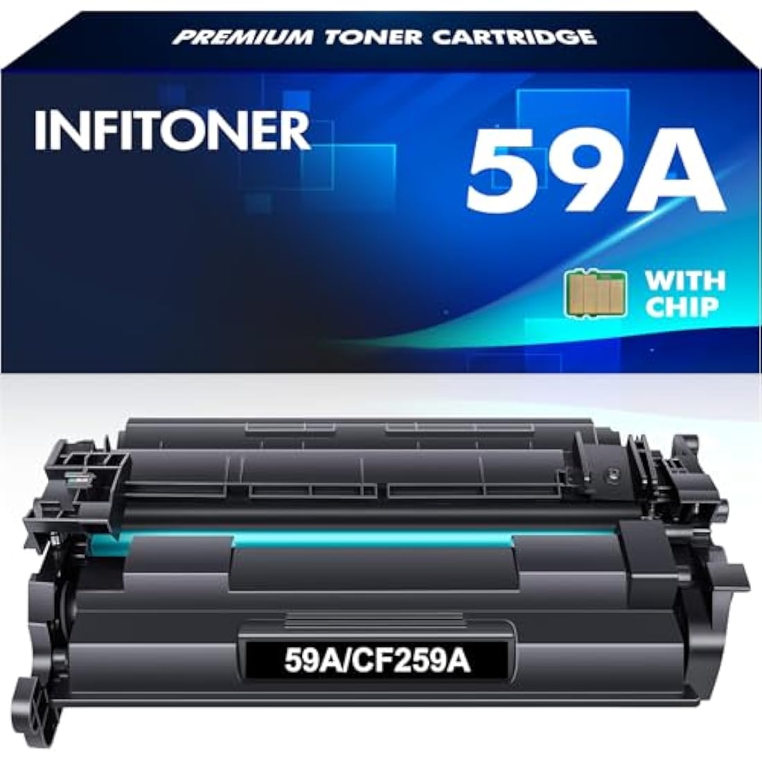 INFITONER With Chip Compatible for HP 59A CF259A CF259X 59X Toner Cartridge LaserJet Pro M404dn M404n M404dw MFP M428dw M428fdn M428fdw M428 M404 M304 M304n M304dn Printer Black, 1 Pack