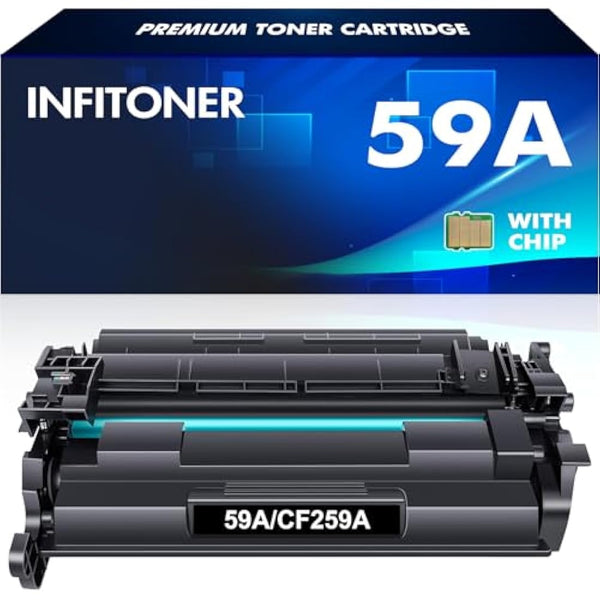 INFITONER With Chip Compatible for HP 59A CF259A CF259X 59X Toner Cartridge LaserJet Pro M404dn M404n M404dw MFP M428dw M428fdn M428fdw M428 M404 M304 M304n M304dn Printer Black, 1 Pack