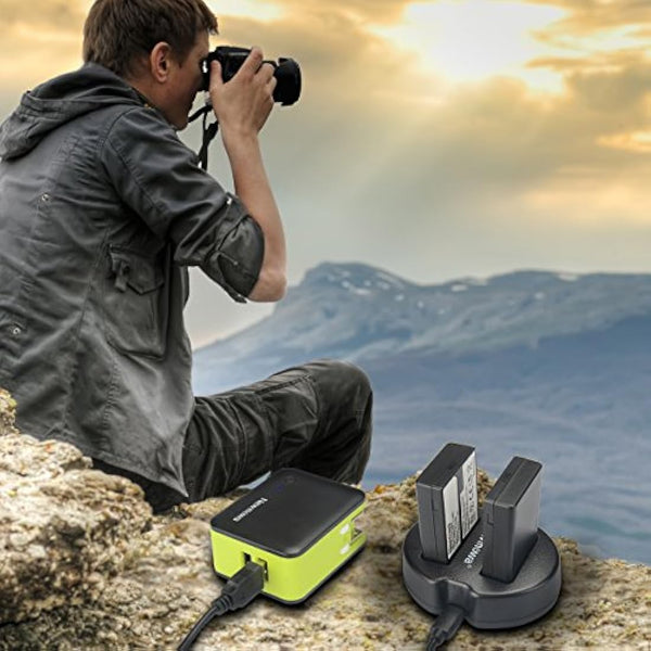 Newmowa D-Li109 Replacement Battery (2-Pack) and Dual USB Charger for Pentax D-Li109 Pentax K-R KP K-30 K-50 K-500 K-S1 K-S2