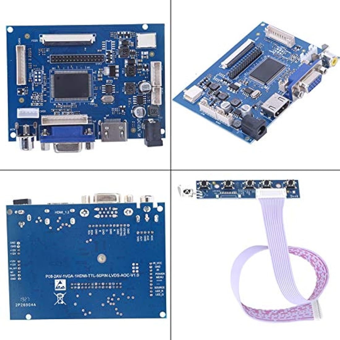 Hilitand TFT LCD Display HDMI VGA Monitor Screen Kit 7 Inch 1024 * 600 Compatible 3/2