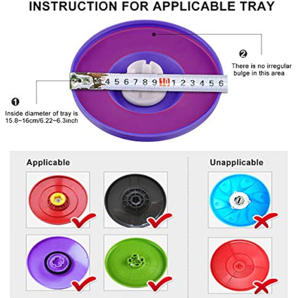3 Pack Premium Replacement Mop Heads Refill for 360° Rotating Round Spin Magic Mop Microfibre, White