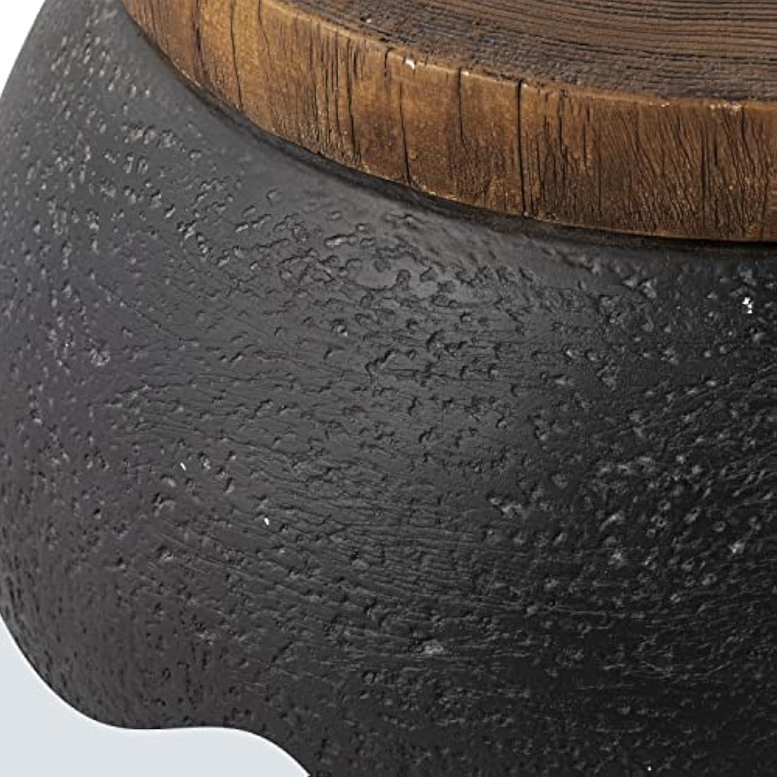 HOMPUS Side Table Modern Jar Shaped End Table, Home Décor Accent Nightstand for Living Room, Bedroom, Balcony or Outdoor, No Assembly