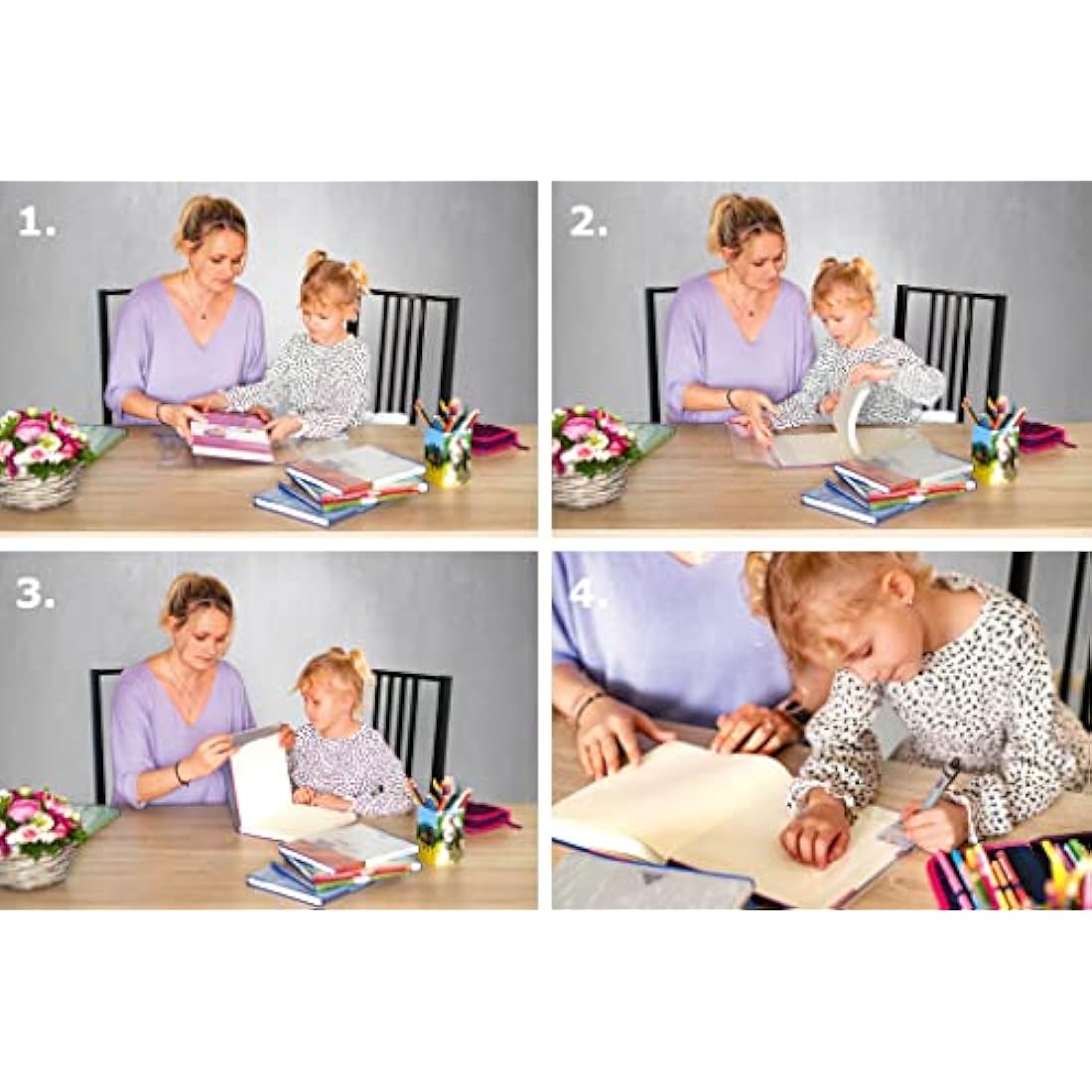 HERMA Hermaex Classic 7260 Book Covers 26 x 54 cm, Pack of 20, Book Covers with Label and Edge Protection Made of Wipe-Clean Polypropylene Film, Book Protector Set for School Books, Transparent