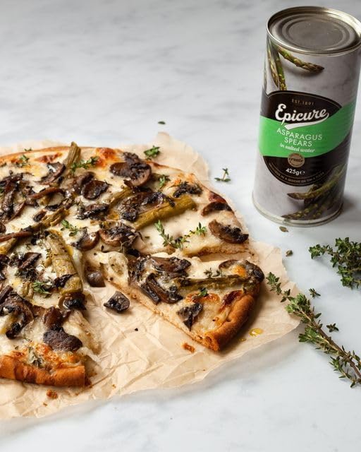 Epicure Tinned Green Asparagus Spears in Salted Water, Delicious in a Quiche or on a Pizza, 425 g (Pack of 12)