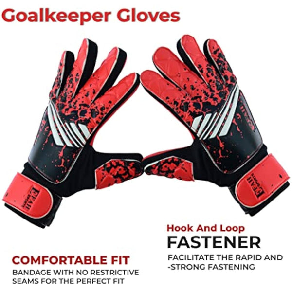 EFAH SPORTS Football Goalkeeper Gloves For Boys kids Children Youth Soccer Goalie Glove with Super Grip Palms