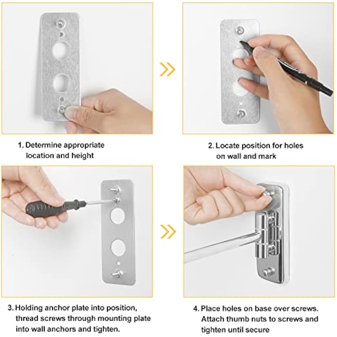 FFowcye 9" Wall Mounted Makeup Mirror, 1x/7x Magnifying Shaving Mirror, Double Sided Bathroom Shower Mirror with Extendable Arm, 360° Swivel for Precise Makeup & Vanity, Chrome Finish (No Light)