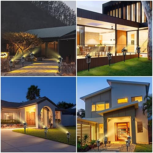 Bomcosy Garden Spotlights Mains Powered, 92FT/28M Landscape Lights, 3000K 27V Spike Light Mains IP65 Waterproof Outdoor Garden Lights Pathway Lighting for Lawn Yard, Patio,Driveway,Party