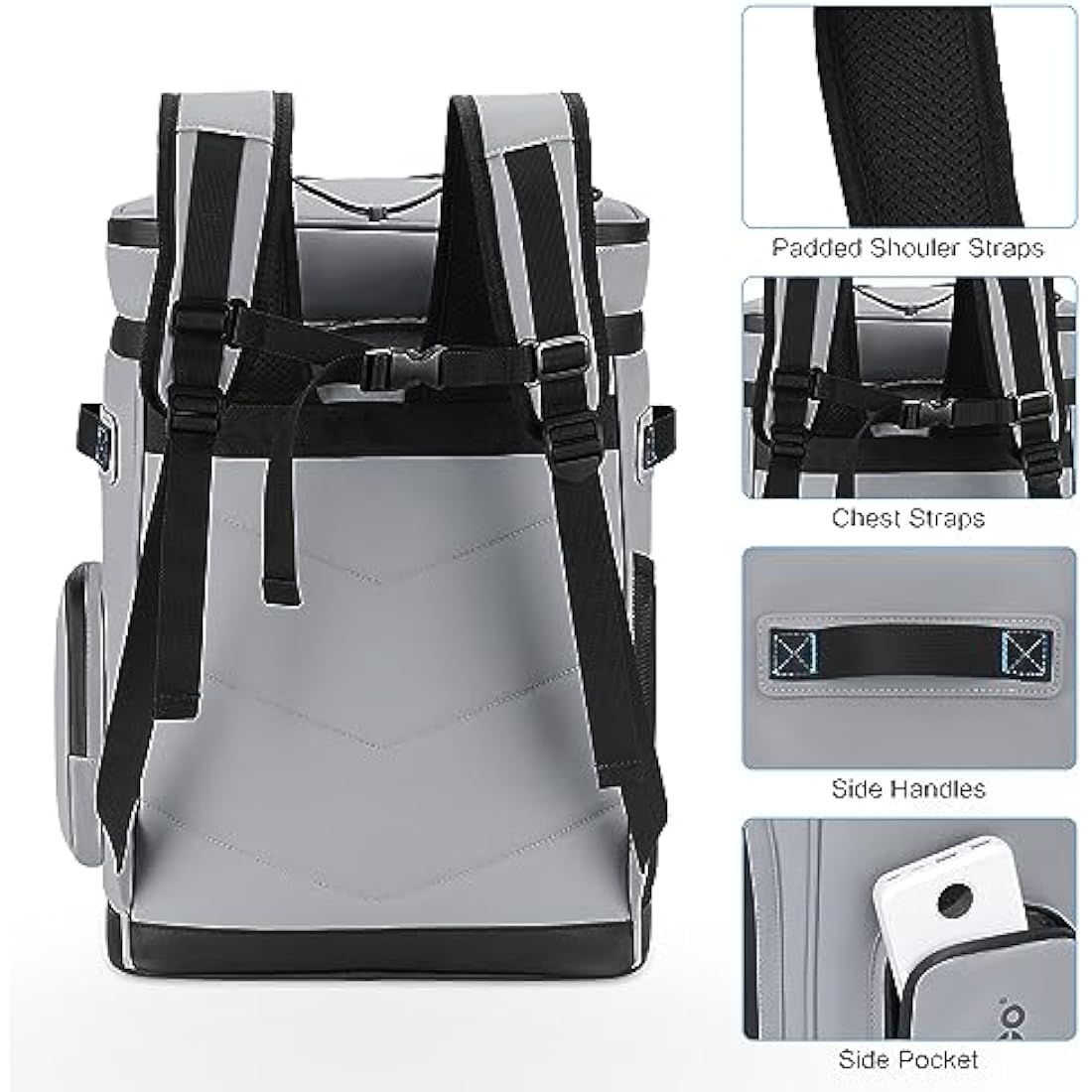 Hulongo Large Waterproof Insulated Cooler Backpack for Men & Women, Leak Proof Cooler Backpack