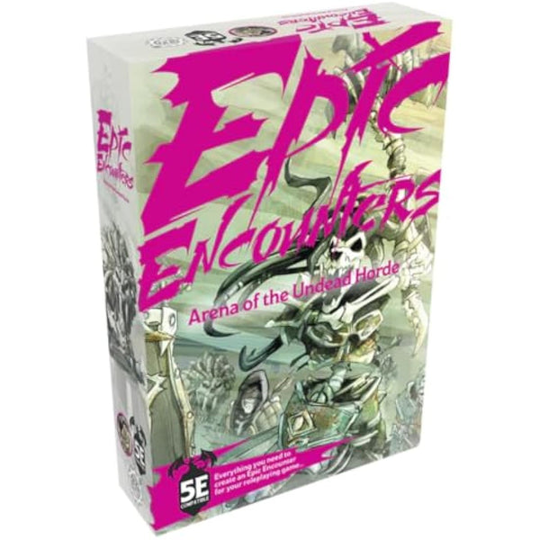 Epic Encounters: Arena Of The Undead Horde RPG Fantasy Roleplaying Tabletop Game with 20 Detailed Miniatures, Double-Sided Game Mat, & Game Master Adventure Book with Monster Stats, 5E Compatible
