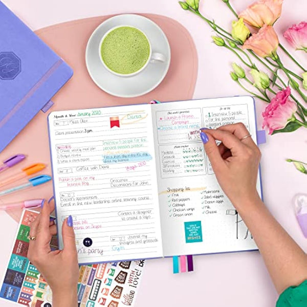 GoGirl Planner and Organizer for Women – A5 Weekly Agenda, Goals Journal to Improve Time Management & Productivity (Lavender)