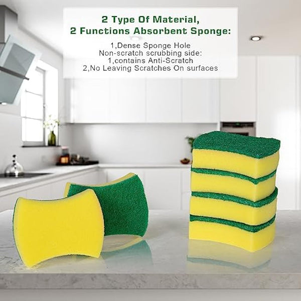 300 Pack Kitchen Cleaning Sponges, Eco Non-Scratch for Dish,Scrub Sponges…
