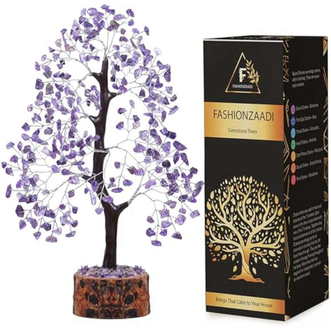 Amethyst Gemstone Tree of Life, Feng Shui Tree, Wealth & Prosperity Good Luck Tree, Ornament Sculpture, Gifts for Women, Crystal Tree, Healing Gemstones, Spiritual Mystical Gift, Gifts For Women