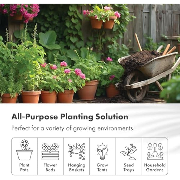 GreenBrokers 24 Packs of 10 Ltr Organic Potting Compost | Peat-Free & Nutrient-Enriched | Expands to 10 Liters | For Indoor & Outdoor Plants | Enhanced with Plant Food