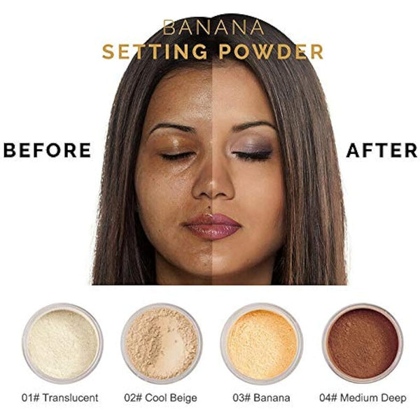 AQUAPURITY PHOERA Loose Makeup Setting Matte Face Powder + Puff, Long Lasting Lightweight Foundation Make Up Fixer Beauty Blender Highlighter Palette - Ideal for Flash Photography (101- TRANSLUCENT)