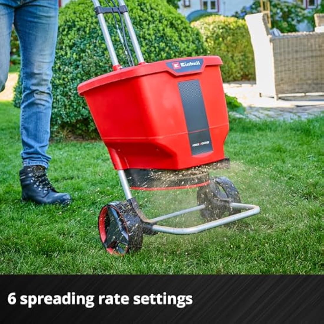 Einhell Power X-Change 22L Spreader - Variable Speed, Flow Rate & Scatter Width (Max 6m) - GE-SR 18/22 Li Battery Powered Spreader for Fertilizer, Grass Seed, Salt, Grit (Battery Not Included)