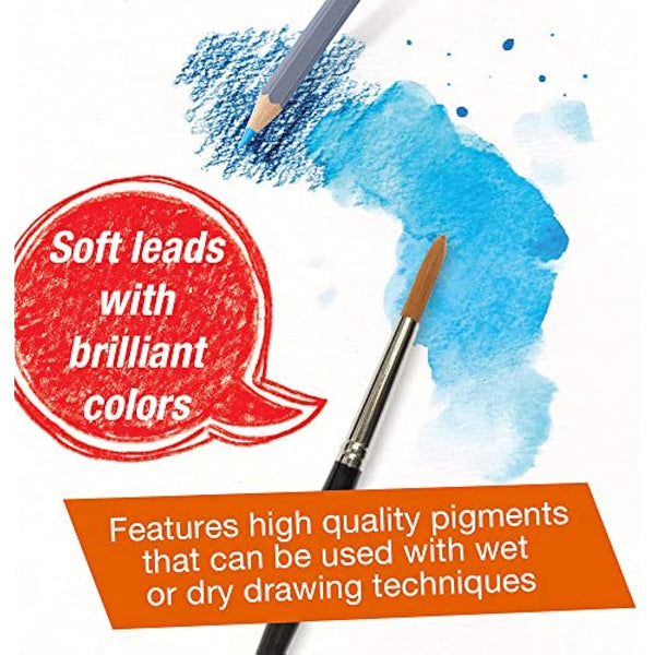 Faber-Castell Creative Studio Goldfaber Aqua Watercolour Pencil, Multicoloured (Multicoloured) Tin Of 48 Pencils, For Art, Craft, Drawing, Sketching, Home, School, University, Colouring