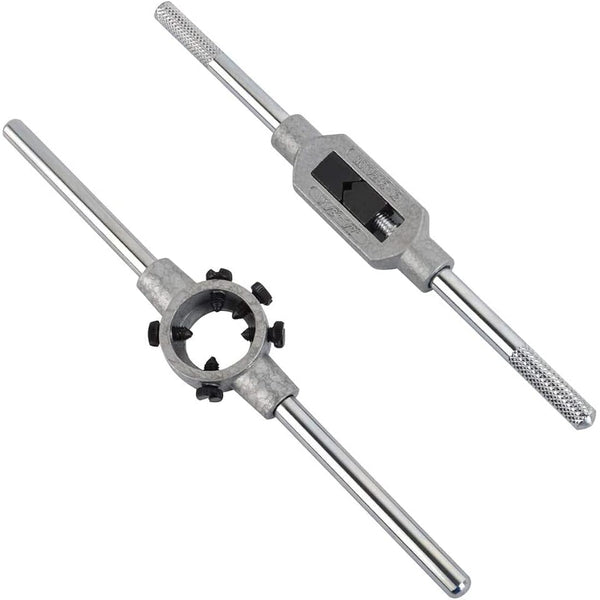 Gunpla 32 Pieces Tap and Dies Set Tungsten Heavy Duty Alloy Steel Metric Screw Threads Cutting Tools Taper Drill Threading Kit with Storage Case