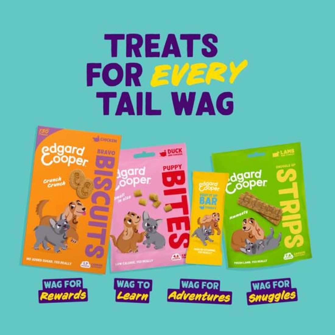 Edgard Cooper Natural Dog Treats - Salmon and Chicken Bravo Biscuits - (7 x 400g box), Grain Free, High in Protein & fresh meat, full of essential amino acids for healthy insides