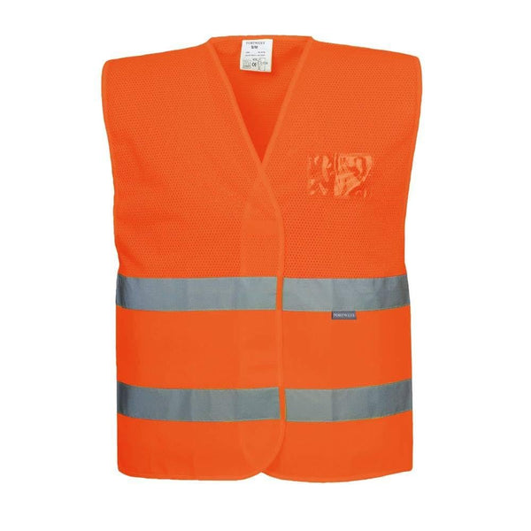 Portwest Hi-Vis Half Mesh Vest, Size: XX/3X, Colour: Orange, C494ORRXX/3X