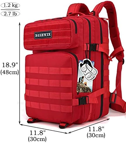 Doshwin 40L Military Backpack Tactical Army Assault Pack Molle Camo Rucksack for Camping Trekking Travel Hiking