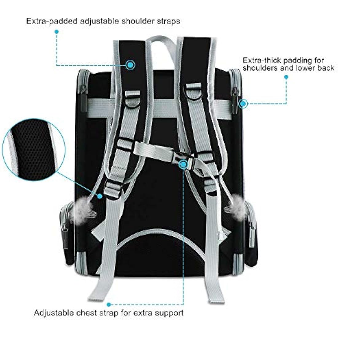 Pet Carrier Travel Backpack for Cats Small Dogs 7.5kg, Large Mesh Portable Transport Bag Breathable Transparent, Airline Approved Rucksack Tree Side Entry, Spacious Foldable for Outdoor and Daily Use