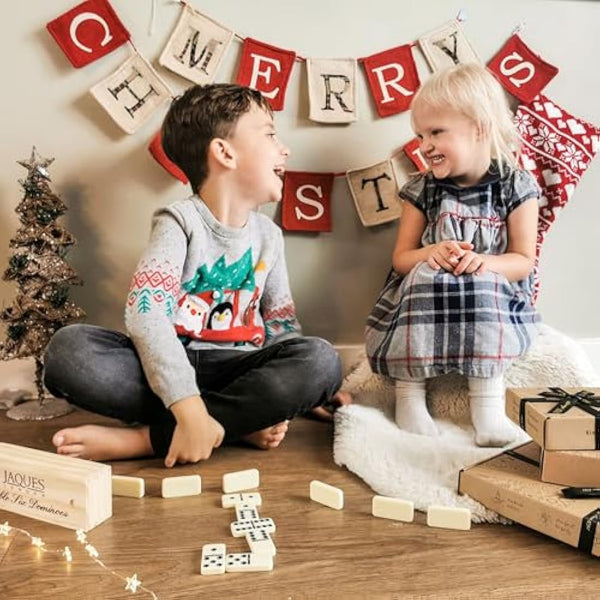 Jaques of London Dominoes Set | Complete D6 Dominoes Game for Adults & Children | Luxury Dominos Set | Traditional Games | Since 1795