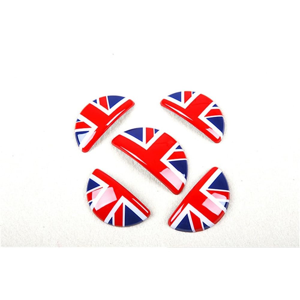 ABS Plastic Interior Door Switch &Glove Storage Box Switch Decoration Cover Trim Shell for Mini Cooper R60 Countryman 2010~2016 (Union Jack Gold)