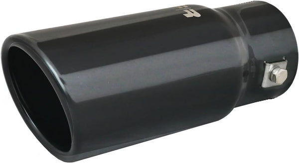 Simoni Racing TRX/01N Universal Stainless Steel Double Round Exhaust Terminal, Black