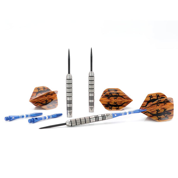 CUESOUL 90% Tungsten Steel Dart 22/24/26/28/30 Grams Darts Set Center Weighted Enhanced Control, Knurled Surface Supergrip, Aluminum Shafts Case