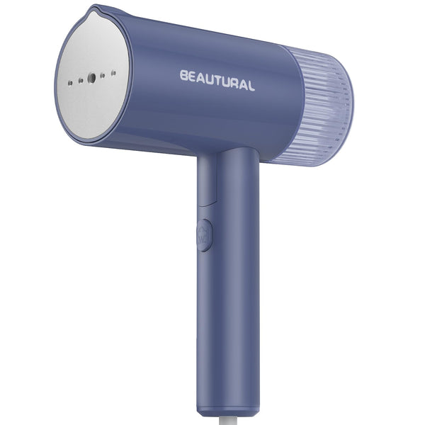 BEAUTURAL Clothes Steamer, Foldable Handheld Clothing Wrinkles Remover for Garments, Portable Mini Fabric Steam Iron for Home and Travel (White)