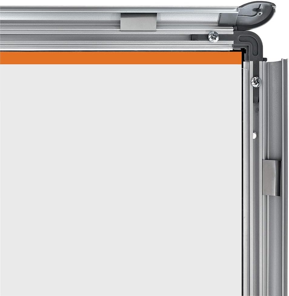 Nobo A3 Poster Frame Sign Holder With Snap Frame, Wall Mounted, Aluminium Trim, Anti-Glare Protective Cover, Premium Plus, Silver, 1902213