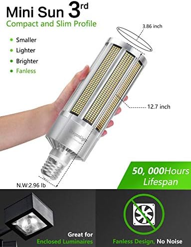 200W Super Bright Corn LED Light Bulb Fanless(1200 Watt Equivalent) - E40 Large Base Commercial Grade LED Lamp - 5000K Daylight 27,000 Lumens for High Bay Area Lighting