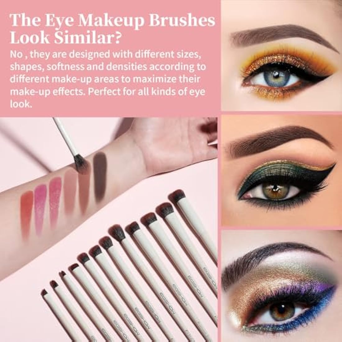 EIGSHOW MUA Pro Makeup Brush Set 18 Pcs Professional Brushes For Foundation Concealer Blush Eyebrow Gift Choice Fit for Professional Makeup Artist(Beige)